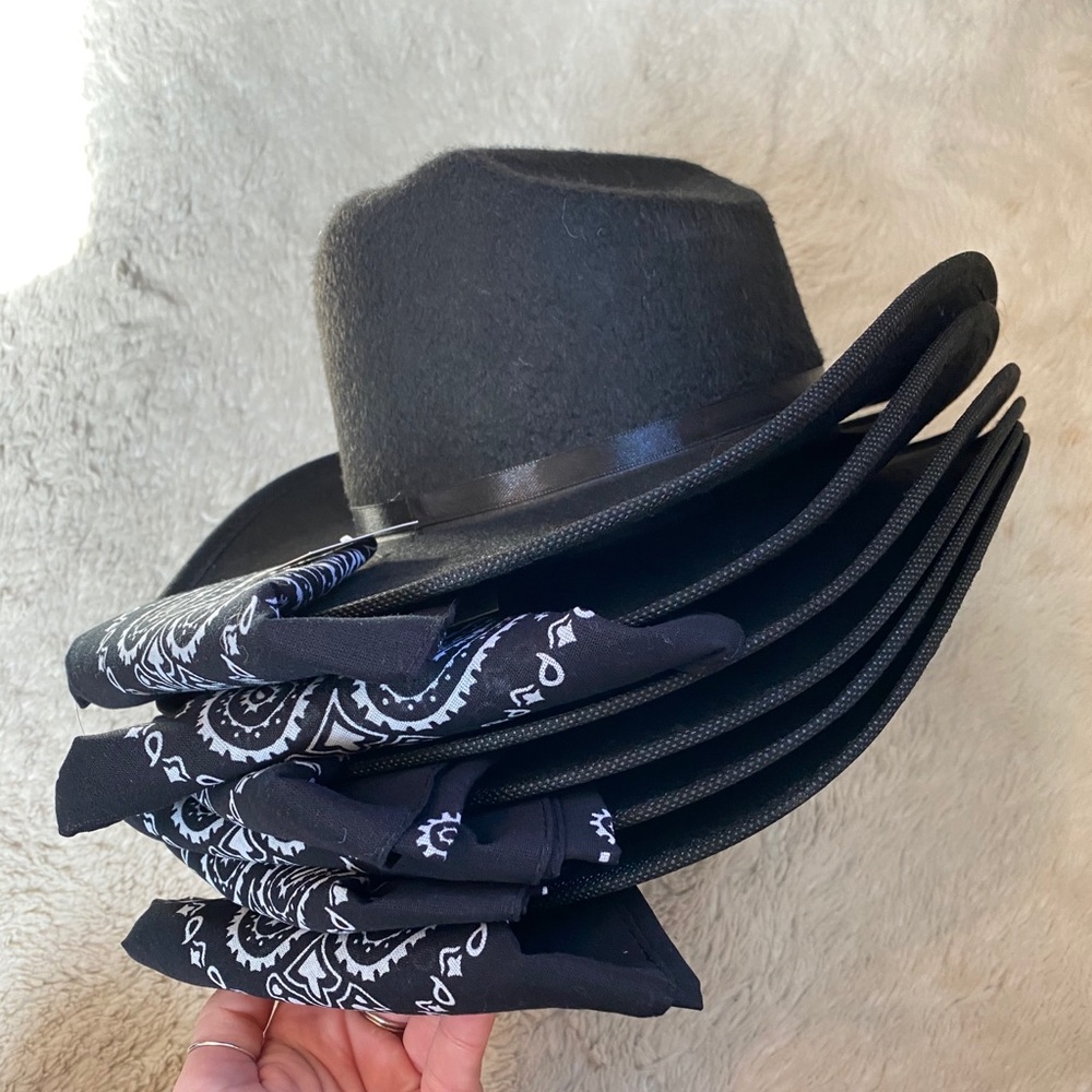 Felt black cowboy hats